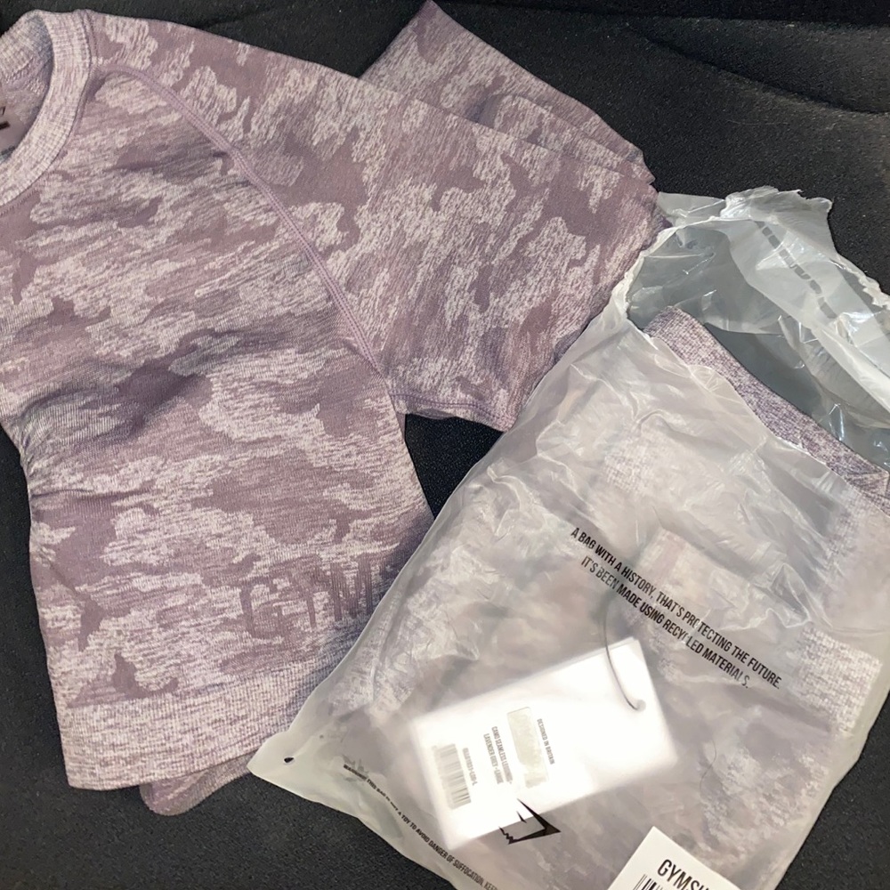 Gymshark Seamless Camo Set — Lavender